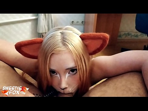 ❤️ Kitsune llyncu dick a cum yn ei cheg ❤❌ Fideo ffycin  wrthon ni ﹏